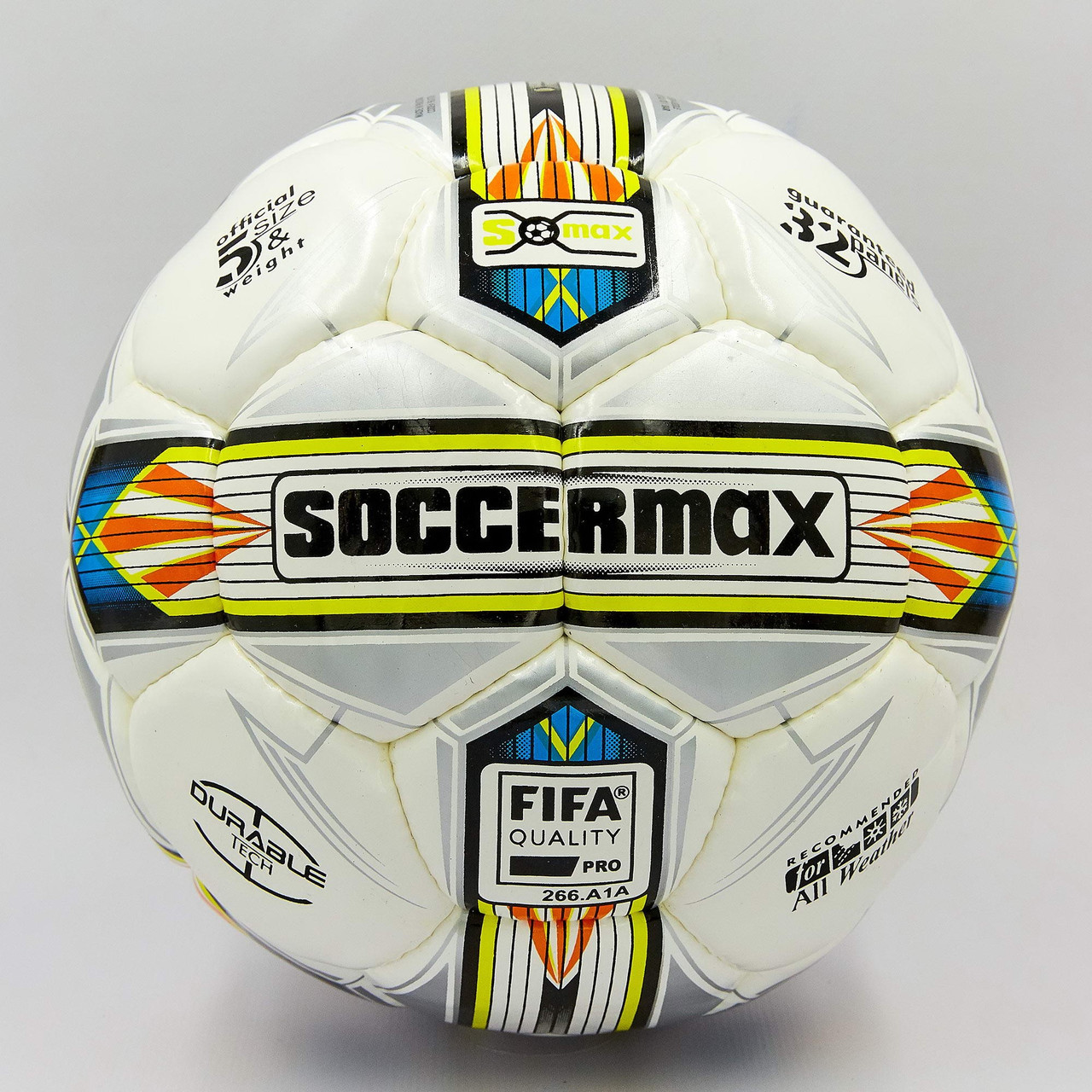 Мяч футбольный профессиональный №5 SOCCERMAX FIFA FB-0176 (PU, белый-серый-желтый
Мяч футбольный профессиональный №5 SOCCERMAX FIFA FB-0176 (PU, белый-серый-желтый