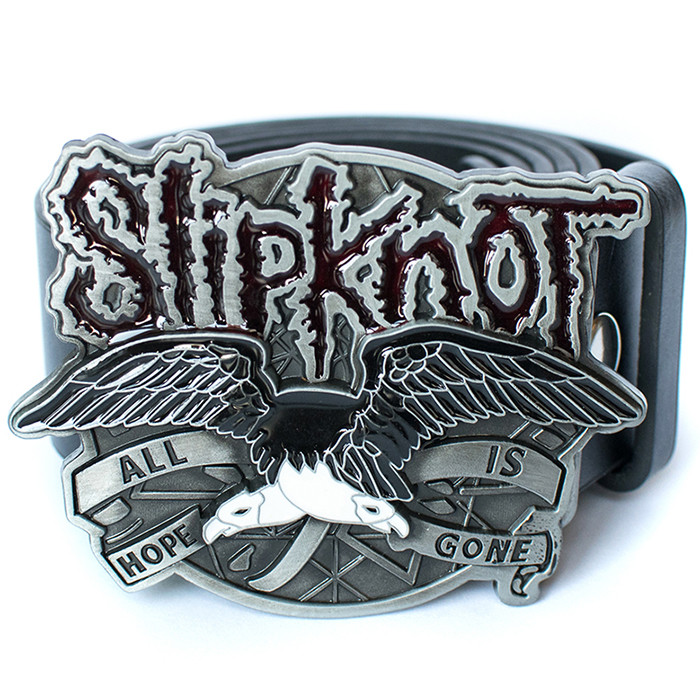 Пряжка Slipknot "All hope is gone", Комплект поставки товара Пряжка + ремень (натуральная кожа)
Пряжка Slipknot "All hope is gone", Комплект поставки товара Пряжка + ремень (натуральная кожа)