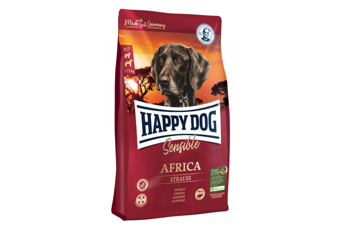 Корм для взрослых собак с мясом страуса и картофельными хлопьями Happy Dog Sensible Africa 1 кг
Корм для взрослых собак с мясом страуса и картофельными хлопьями Happy Dog Sensible Africa 1 кг