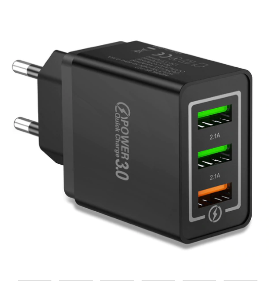 Сетевое зарядное устройство USLION QC 3.0 Зарядний блок живлення швидка зарядка 3.0 на три юсб порт, Черный
Сетевое зарядное устройство USLION QC 3.0 Зарядний блок живлення швидка зарядка 3.0 на три юсб порт, Черный