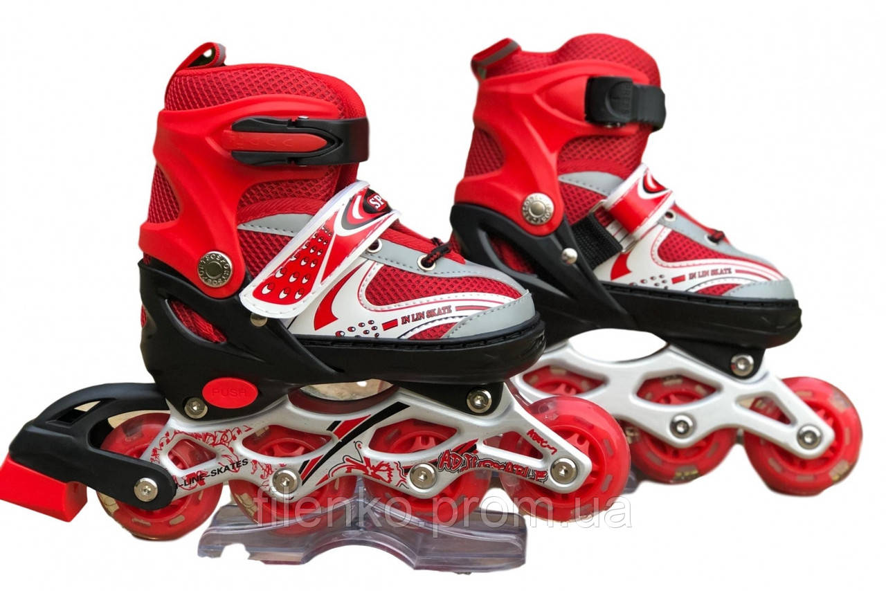 Роликовые коньки раздвижные In Lin Skate 129A Ролики с подсветкой колес (S 29-33) Красные, Красный
Роликовые коньки раздвижные In Lin Skate 129A Ролики с подсветкой колес (S 29-33) Красные, Красный