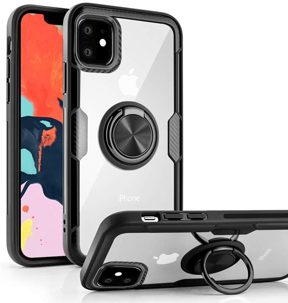 TPU+PC чехол Deen CrystalRing под магнитный держатель (opp) для Apple iPhone 11 (6.1"), Бесцветный / черный
TPU+PC чехол Deen CrystalRing под магнитный держатель (opp) для Apple iPhone 11 (6.1"), Бесцветный / черный