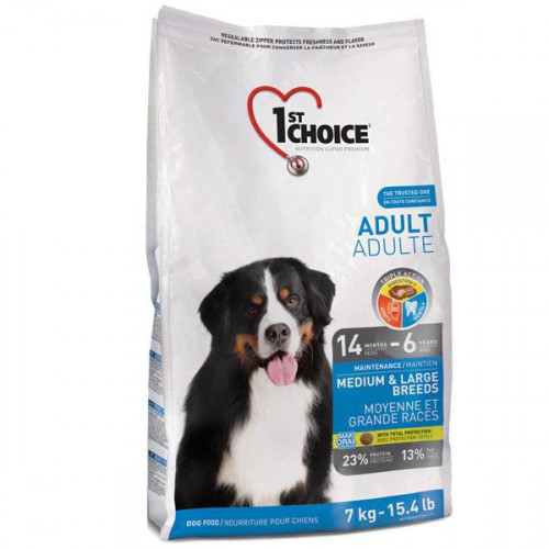 Сухой корм 1st Choice Adult Medium&Large Chicken для взрослых собак средних и крупных пород, с курицей, 15 кг
Сухой корм 1st Choice Adult Medium&Large Chicken для взрослых собак средних и крупных пород, с курицей, 15 кг