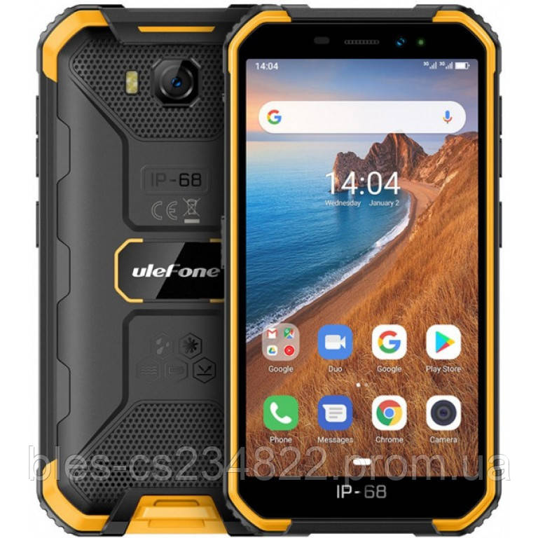 Смартфон защищенный, водонепроницаемый на 2 сим карты Ulefone Armor x6 yellow 2/16GB
Смартфон защищенный, водонепроницаемый на 2 сим карты Ulefone Armor x6 yellow 2/16GB
