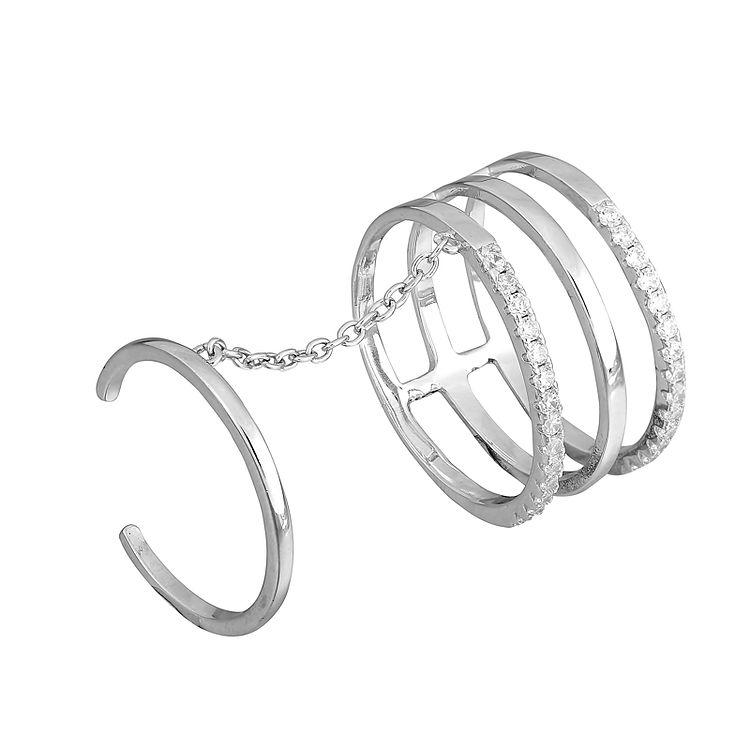 

Серебряное кольцо с фианитом MAZZARINI JEWELRY 17.5 р КОД: К2Ф/234-17,5