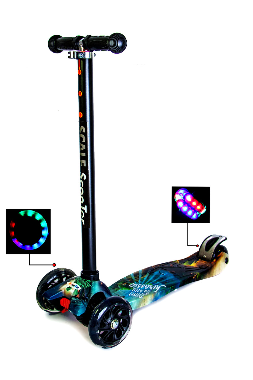 Детский самокат со светящимися колёсами Scale Sports MAXI Jurassic park (1127897041, Разноцветный
Детский самокат со светящимися колёсами Scale Sports MAXI Jurassic park (1127897041, Разноцветный