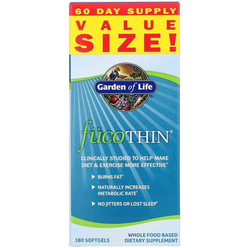 Garden of Life, FucoThin, нестимулирующий натуральный сжигатель жира, 180 мягких желатиновых капсул
Garden of Life, FucoThin, нестимулирующий натуральный сжигатель жира, 180 мягких желатиновых капсул