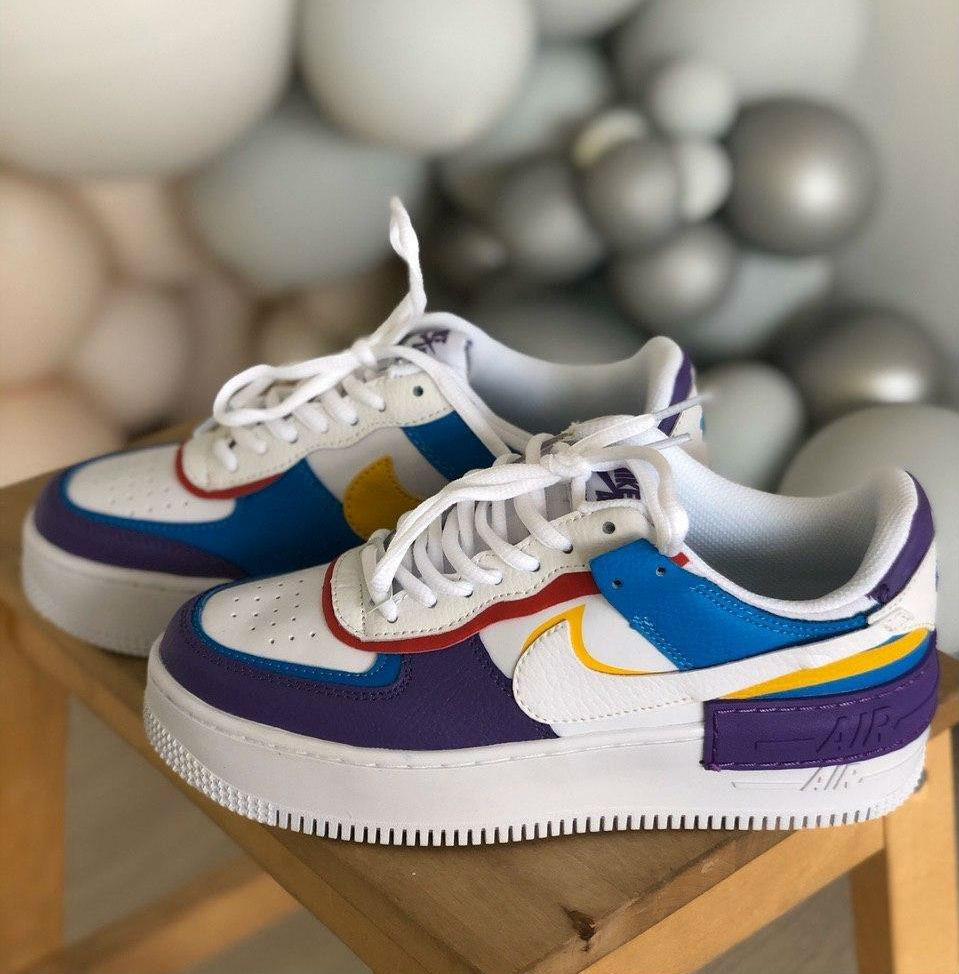 Nike Air Force 1 Shadow White Blue Purpe | кроссовки женские; белые-фиолетовые-синие; платформа; кожа/кожаные 40eur - 25.5cm, Фиолетовый
Nike Air Force 1 Shadow White Blue Purpe | кроссовки женские; белые-фиолетовые-синие; платформа; кожа/кожаные 40eur - 25.5cm, Фиолетовый