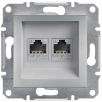 Розетка компьютерная, RJ45, кат.6, UTP, двойная Алюминий Asfora, EPH4800161
Розетка компьютерная, RJ45, кат.6, UTP, двойная Алюминий Asfora, EPH4800161