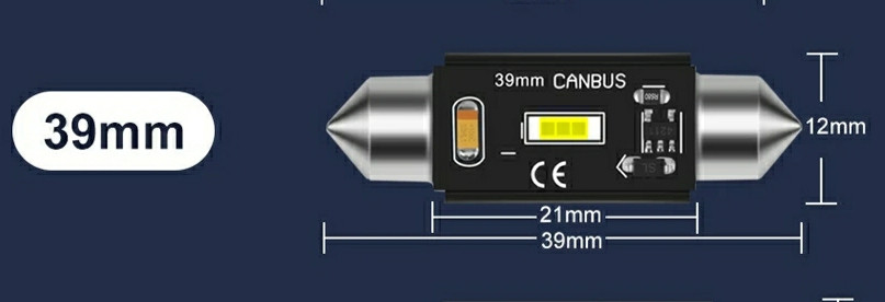 Светодиодная LED лампа для салона авто, номерного знака 0.9W супер яркий 39 мм C5W LED CANBUS C10W
Светодиодная LED лампа для салона авто, номерного знака 0.9W супер яркий 39 мм C5W LED CANBUS C10W