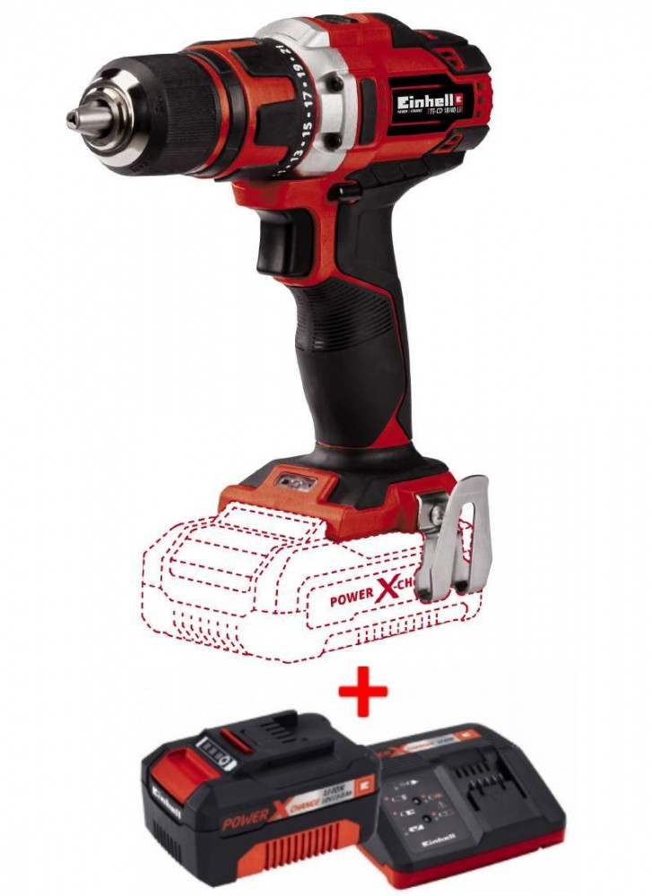 Набор шуруповерт Einhell TE-CD 18/40 Li-Sol + зарядное устройство и аккумулятор 18V 3,0 Ah
Набор шуруповерт Einhell TE-CD 18/40 Li-Sol + зарядное устройство и аккумулятор 18V 3,0 Ah