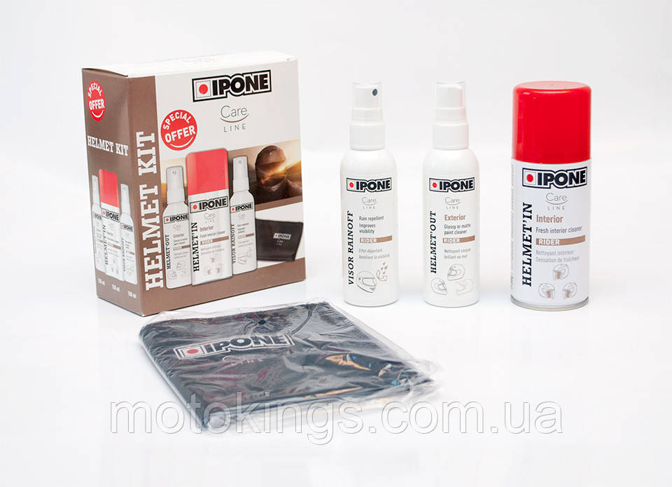 IPONE HELMET KIT НАБОР ДЛЯ УХОДА ШЛЕМА (HELMET OUT, HELMET IN, VISOR RAINOFF, МИКРОФИБРА) (CARELINE) (800735)
IPONE HELMET KIT НАБОР ДЛЯ УХОДА ШЛЕМА (HELMET OUT, HELMET IN, VISOR RAINOFF, МИКРОФИБРА) (CARELINE) (800735)