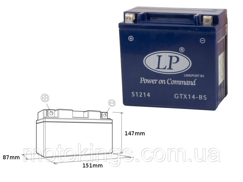 LANDPORT AKUMULATOR ŻELOWY GTX14-4 12V 12AH 152X88X147 BEZOBSŁUGOWY (ZALANY) - ZASTĘPUJE GTX14BS L
LANDPORT AKUMULATOR ŻELOWY GTX14-4 12V 12AH 152X88X147 BEZOBSŁUGOWY (ZALANY) - ZASTĘPUJE GTX14BS L
