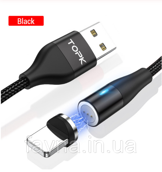 Магнитный lighting (8-pin) кабель TOPK для быстрой зарядки и передачи данных |1 м, 3 А |
Магнитный lighting (8-pin) кабель TOPK для быстрой зарядки и передачи данных |1 м, 3 А |