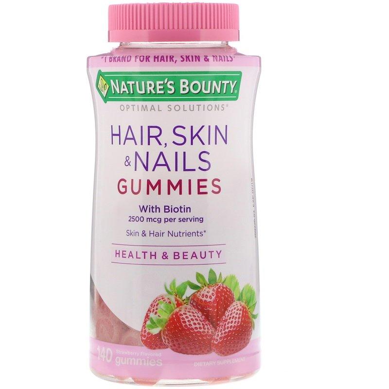 Nature's Bounty, Optimal Solutions, Hair, Skin, & Nails, Strawberry Flavored, 2,500 mcg, 140 Gummies
Nature's Bounty, Optimal Solutions, Hair, Skin, & Nails, Strawberry Flavored, 2,500 mcg, 140 Gummies