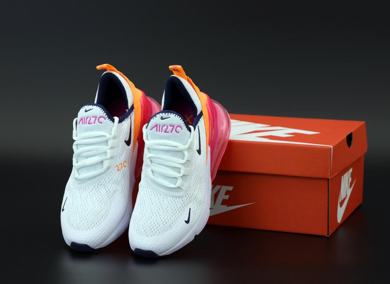 Женские кроссовки Nike Air Max 270 White Orange Red (Найк Аир Макс белые с оранжевым весна/лето) размеры 36-40 39, Лето, Белый
Женские кроссовки Nike Air Max 270 White Orange Red (Найк Аир Макс белые с оранжевым весна/лето) размеры 36-40 39, Лето, Белый