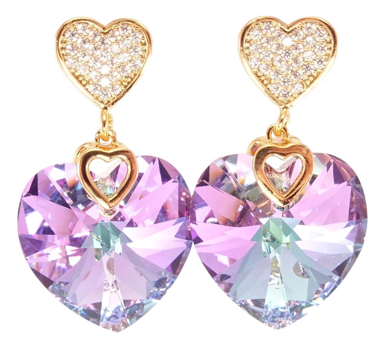 Серьги ХР Позолота 18К с кр-ми Swarovski гвоздики (пусеты) "Сердечки цирконий и Vitrail Light Crystal"
Серьги ХР Позолота 18К с кр-ми Swarovski гвоздики (пусеты) "Сердечки цирконий и Vitrail Light Crystal"