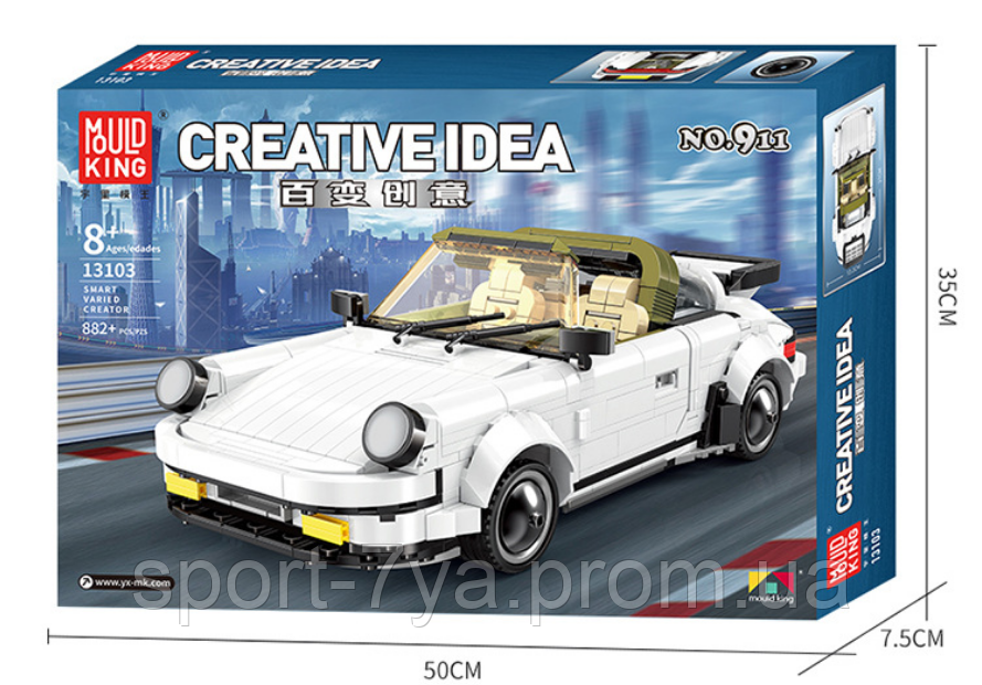 Конструктор Mould Kung Creative Idea 13103 «Спортивный автомобиль «White Porsche», Белый
Конструктор Mould Kung Creative Idea 13103 «Спортивный автомобиль «White Porsche», Белый