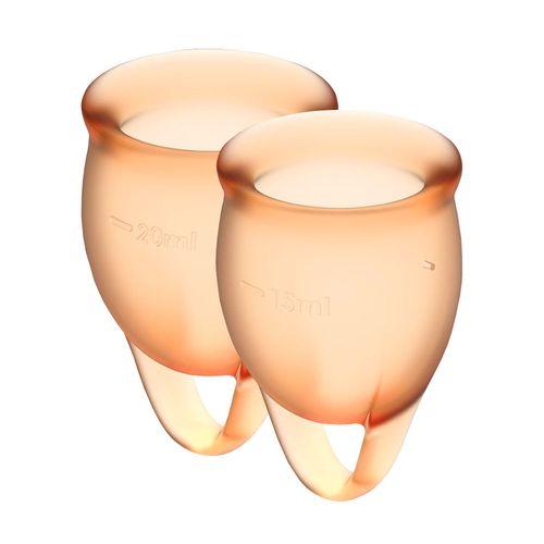 Набор менструальных чаш Satisfyer Feel Confident (orange), 15мл и 20мл, мешочек для хранения
Набор менструальных чаш Satisfyer Feel Confident (orange), 15мл и 20мл, мешочек для хранения