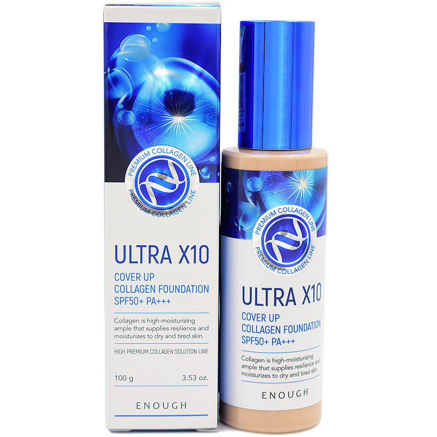 Увлажняющий тональный крем Enough Ultra X10 Cover Up Collagen Foundation SPF50+ PA +++ 100 мл (8809605871006
Увлажняющий тональный крем Enough Ultra X10 Cover Up Collagen Foundation SPF50+ PA +++ 100 мл (8809605871006