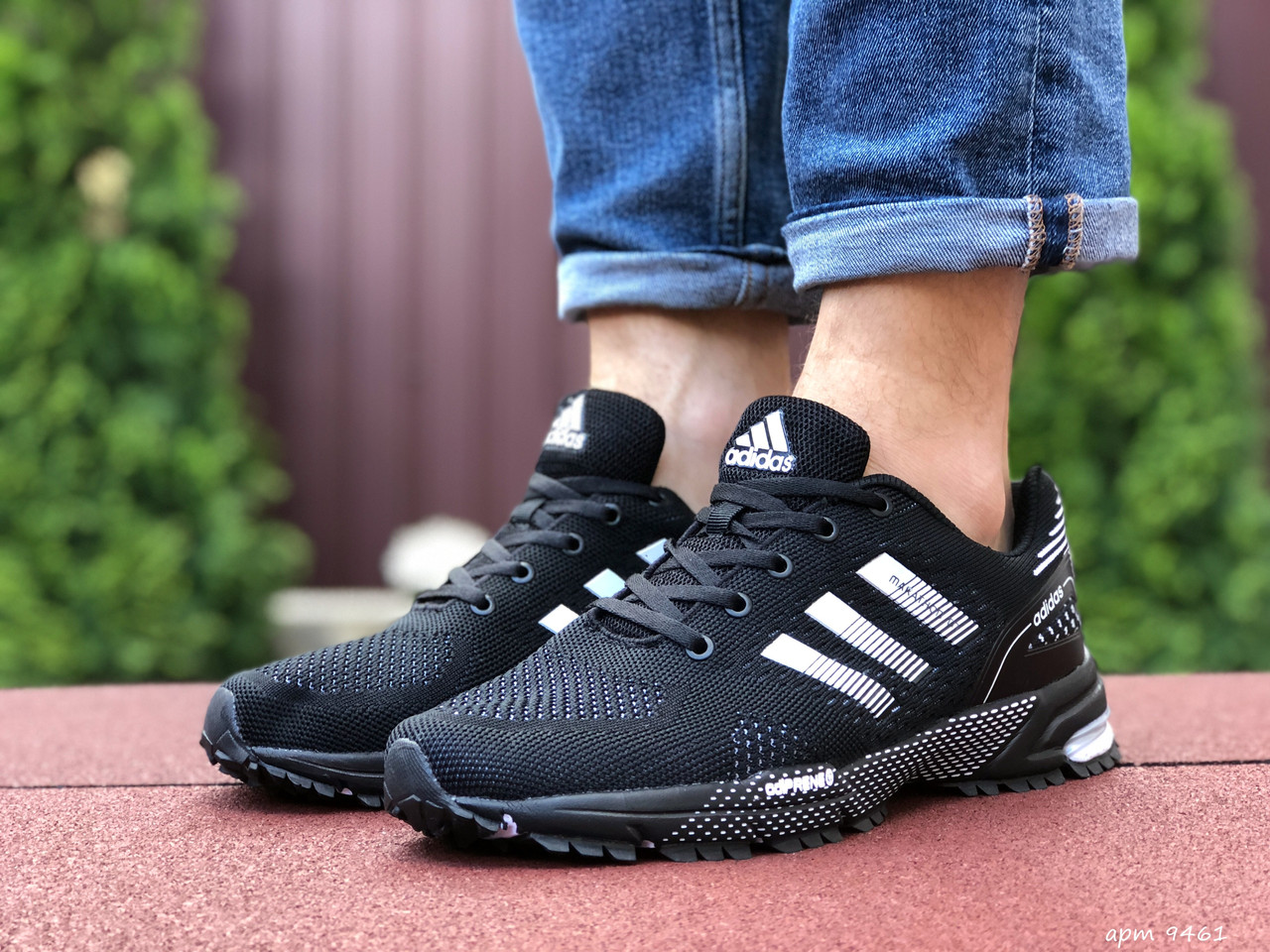 Кроссовки мужские Adidas Marathon черно-белые, Адидас Марафон, дышащий материал, прошиты. Код SD-9461
Кроссовки мужские Adidas Marathon черно-белые, Адидас Марафон, дышащий материал, прошиты. Код SD-9461