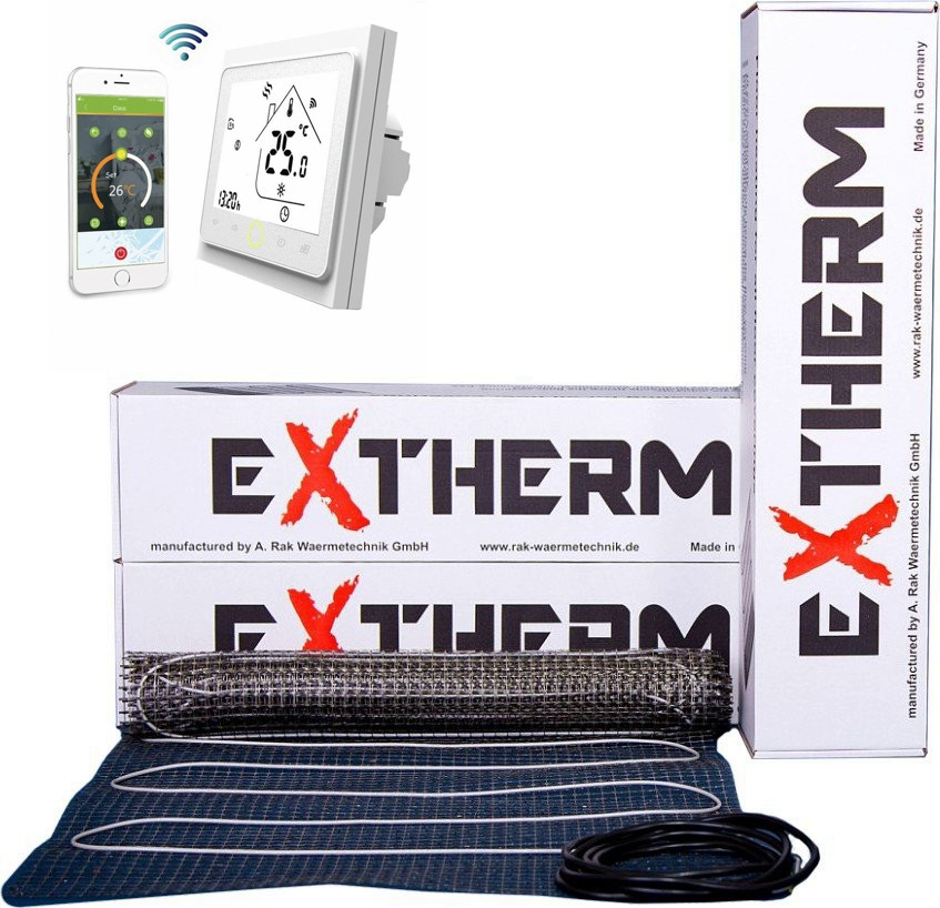 Теплый пол в плиточный клей Extherm ET ECO 400-180 /4м2/ с сенсорным WiFi терморегулятором Castle twe 002
Теплый пол в плиточный клей Extherm ET ECO 400-180 /4м2/ с сенсорным WiFi терморегулятором Castle twe 002