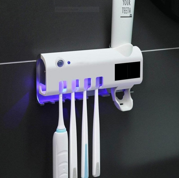 Держатель Дозатор для зубной пасты и щеток Toothbrush sterilizer УФ-стерилизатор Диспенсер, Белый
Держатель Дозатор для зубной пасты и щеток Toothbrush sterilizer УФ-стерилизатор Диспенсер, Белый