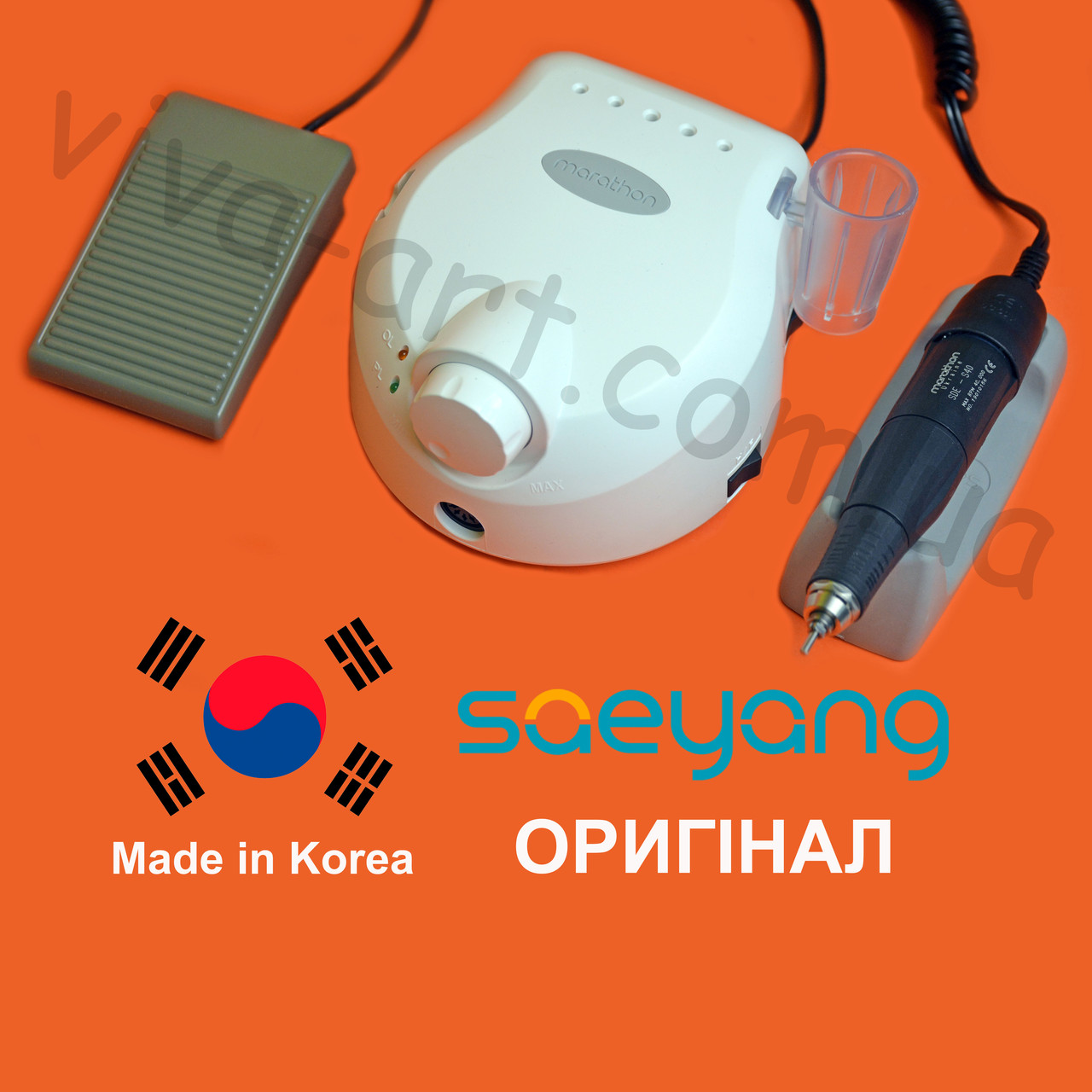 Фрезер для маникюра, комбинированного педикюра Escort 2 Pro, белый, (КОМПЛЕКТАЦИЯ НА ВИБОР) ОРИГИНАЛ S40 - потужний мікромотор на 40000 об./хв. з додатковим підшипником для захисту від перенавантаження, З педаллю
Фрезер для маникюра, комбинированного педикюра Escort 2 Pro, белый, (КОМПЛЕКТАЦИЯ НА ВИБОР) ОРИГИНАЛ S40 - потужний мікромотор на 40000 об./хв. з додатковим підшипником для захисту від перенавантаження, З педаллю