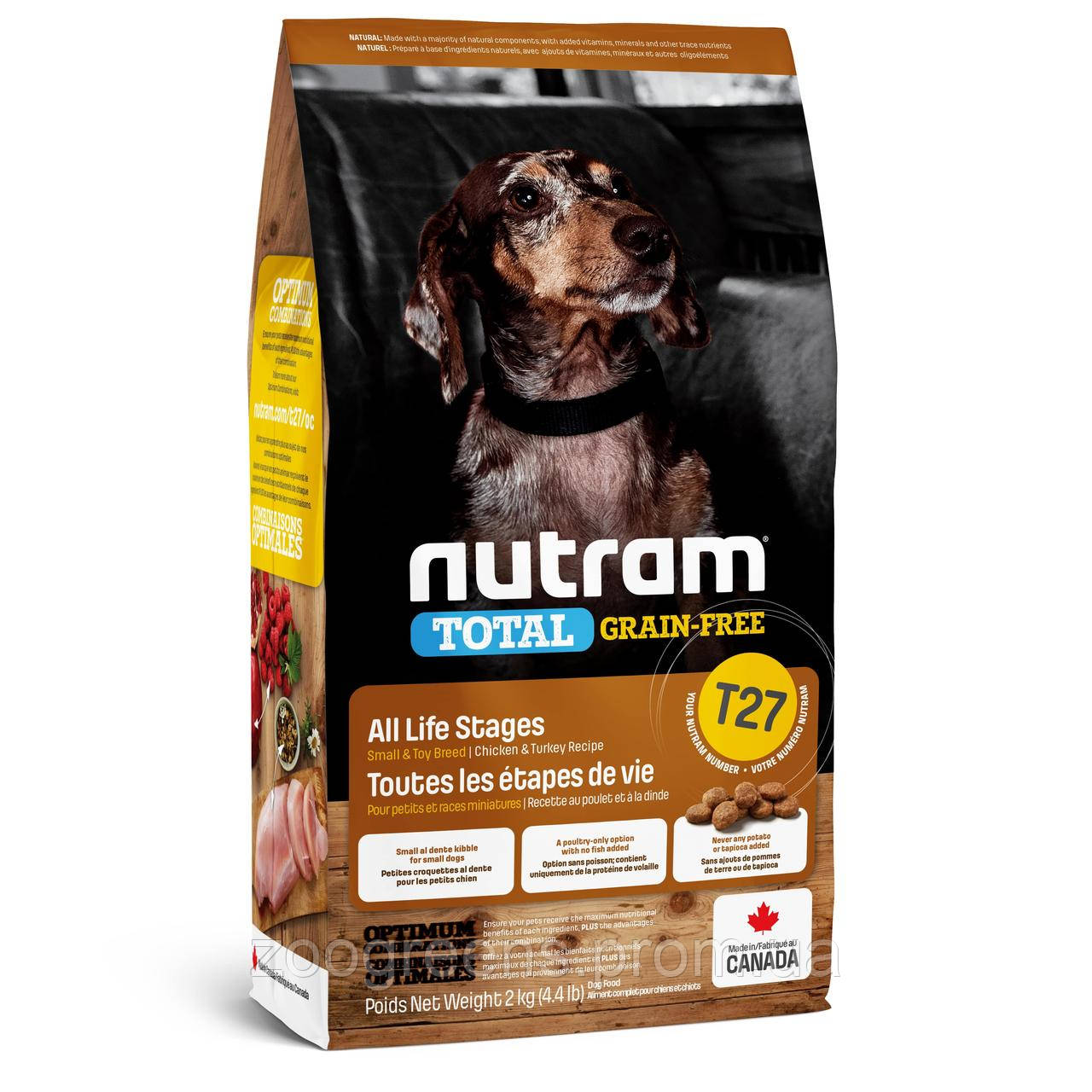 Сухой корм T27 Nutram Total Grain-Free® Turkey & Chiken Small Breed Dog Food 5.4 кг Без зерновой для собак
Сухой корм T27 Nutram Total Grain-Free® Turkey & Chiken Small Breed Dog Food 5.4 кг Без зерновой для собак