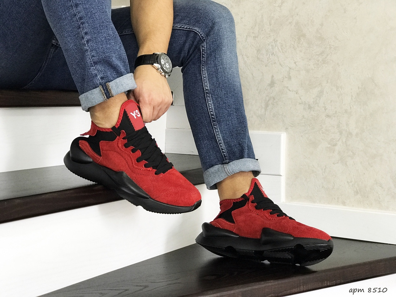Кроссовки Adidas Y-3 Kaiwa мужские, красные, в стиле Адидас Ю-3 Каиша, замша, код SD-8510
Кроссовки Adidas Y-3 Kaiwa мужские, красные, в стиле Адидас Ю-3 Каиша, замша, код SD-8510