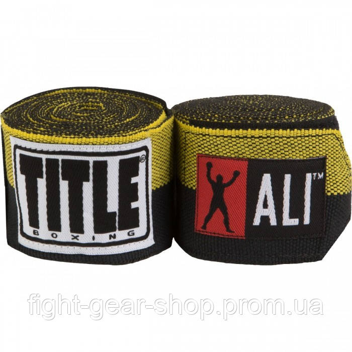 Оригинальные Бинты TITLE Muhammad Ali Semi-Stretch Hand Wraps (4.5м) - Black/Yelow
Оригинальные Бинты TITLE Muhammad Ali Semi-Stretch Hand Wraps (4.5м) - Black/Yelow