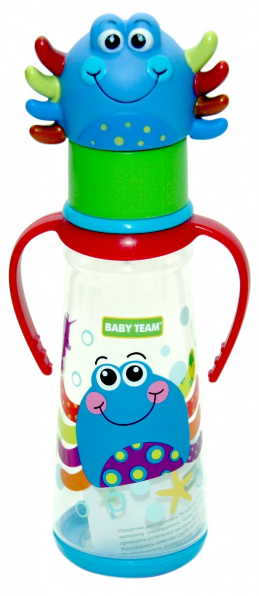 Бутылочка с ручками силиконовой соской и крышкой-зверюшкой Baby Team, 250мл 0+ AKT-1414_краб
Бутылочка с ручками силиконовой соской и крышкой-зверюшкой Baby Team, 250мл 0+ AKT-1414_краб