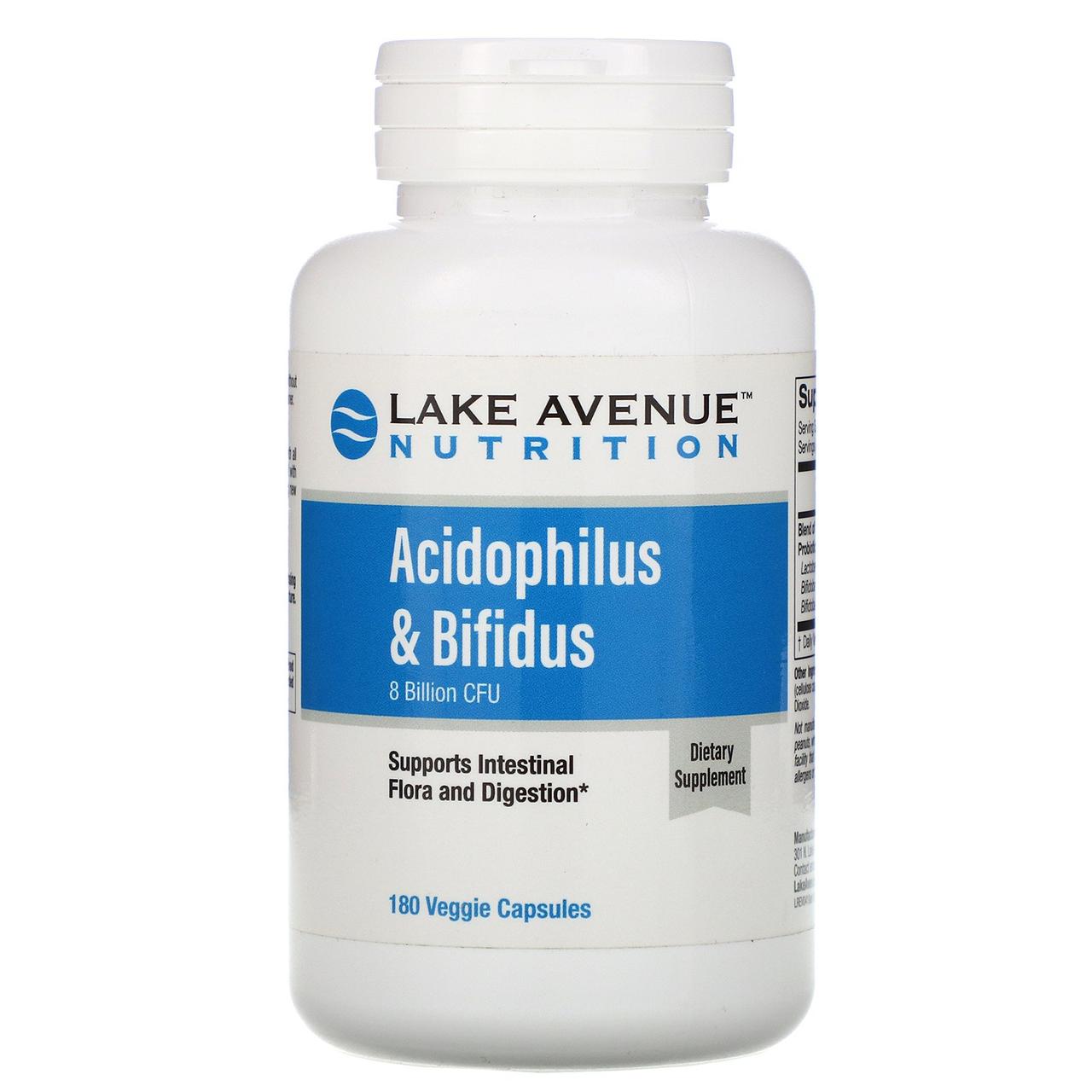 Lake Avenue Nutrition, Смесь пробиотиков Acidophilus и Bifidus, 8 млрд КОЕ, 180 веганских капсул
Lake Avenue Nutrition, Смесь пробиотиков Acidophilus и Bifidus, 8 млрд КОЕ, 180 веганских капсул