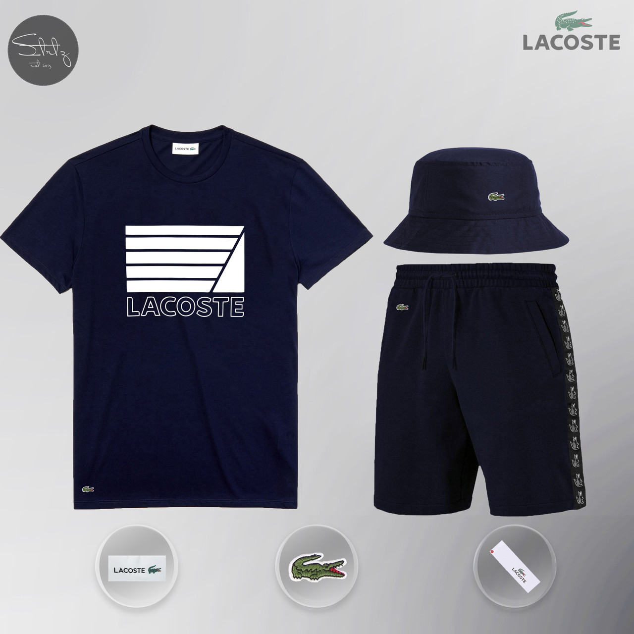 Комплект Lacoste navy спортивный мужской летний Футболка + Шорты | ЛЮКС качества, Темно-синий
Комплект Lacoste navy спортивный мужской летний Футболка + Шорты | ЛЮКС качества, Темно-синий