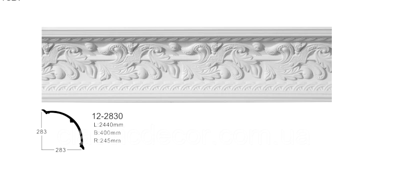 Карниз потолочный с орнаментом Classic Home 12-2830, лепно декор из з полиуретана, Белый
Карниз потолочный с орнаментом Classic Home 12-2830, лепно декор из з полиуретана, Белый