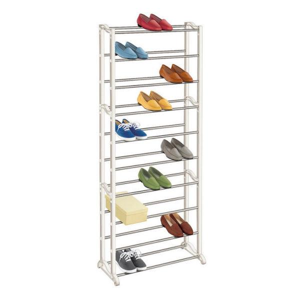 Стойка подставка органайзер для хранения обуви Shoe Rack 10 полок на 30 пар обуви Белая, Белый
Стойка подставка органайзер для хранения обуви Shoe Rack 10 полок на 30 пар обуви Белая, Белый