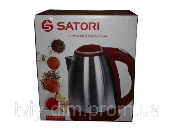 Електрочайник SSK-2043-GMR 1,8л 1800Вт диск матовий нержавіюча сталь ТМSATORI (код 1065923)
Електрочайник SSK-2043-GMR 1,8л 1800Вт диск матовий нержавіюча сталь ТМSATORI (код 1065923)