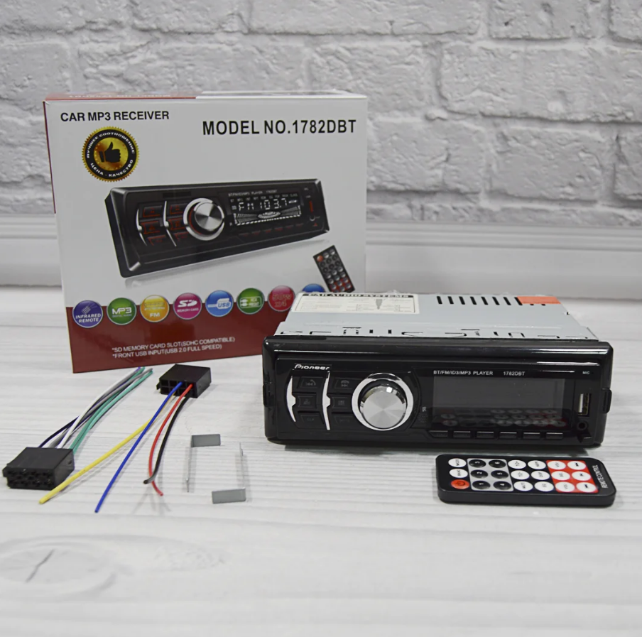 Автомагнитола 1DIN MP3 1782DBT Съемная панель (1USB, 2USB-зарядка, TF card, bluetooth)
Автомагнитола 1DIN MP3 1782DBT Съемная панель (1USB, 2USB-зарядка, TF card, bluetooth)