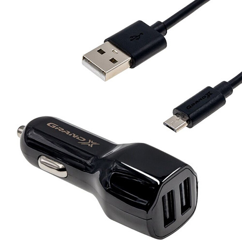 Автомобільний Зарядний Пристрій Grand-X CH-26BM 2USB/2.1A + MicroUSB (Black), Чорний
Автомобільний Зарядний Пристрій Grand-X CH-26BM 2USB/2.1A + MicroUSB (Black), Чорний