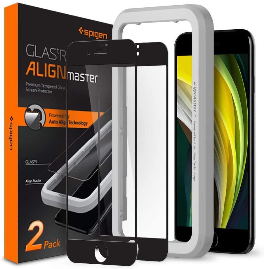 Защитное стекло Spigen для iPhone SE 2020/8/7 AlignMaster, Black (2шт) (AGL01302), Черный
Защитное стекло Spigen для iPhone SE 2020/8/7 AlignMaster, Black (2шт) (AGL01302), Черный