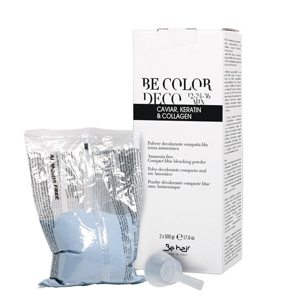 Безаммиачный осветляющий порошок с кератином Be Hair Be Color Deco Blue Bleaching Powder 1000г (2x500г)
Безаммиачный осветляющий порошок с кератином Be Hair Be Color Deco Blue Bleaching Powder 1000г (2x500г)