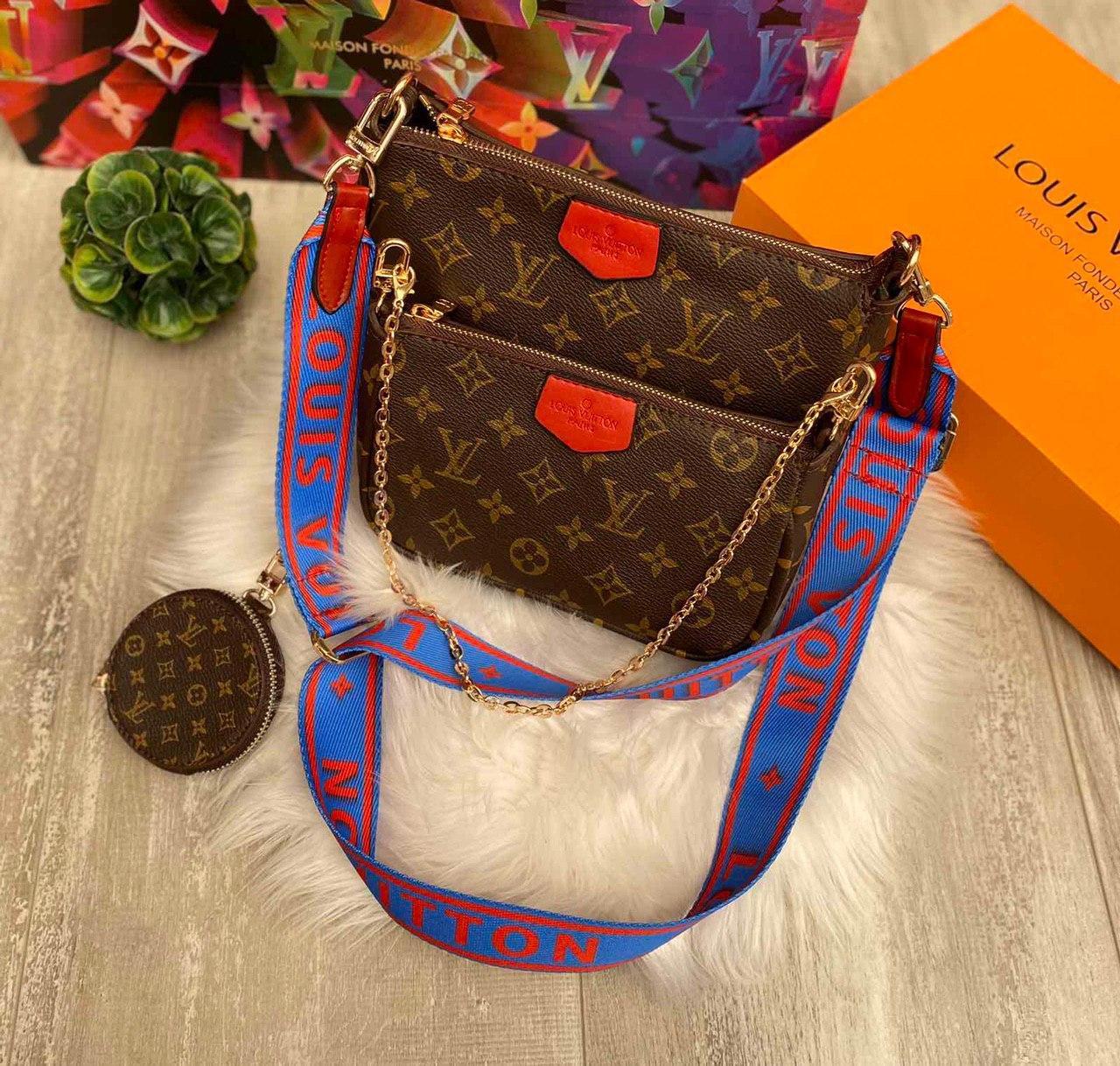 Сумка женская Louis Vuitton, Луи Витон 3 в 1 реплика ремешок синего цвета, Коричневый
Сумка женская Louis Vuitton, Луи Витон 3 в 1 реплика ремешок синего цвета, Коричневый