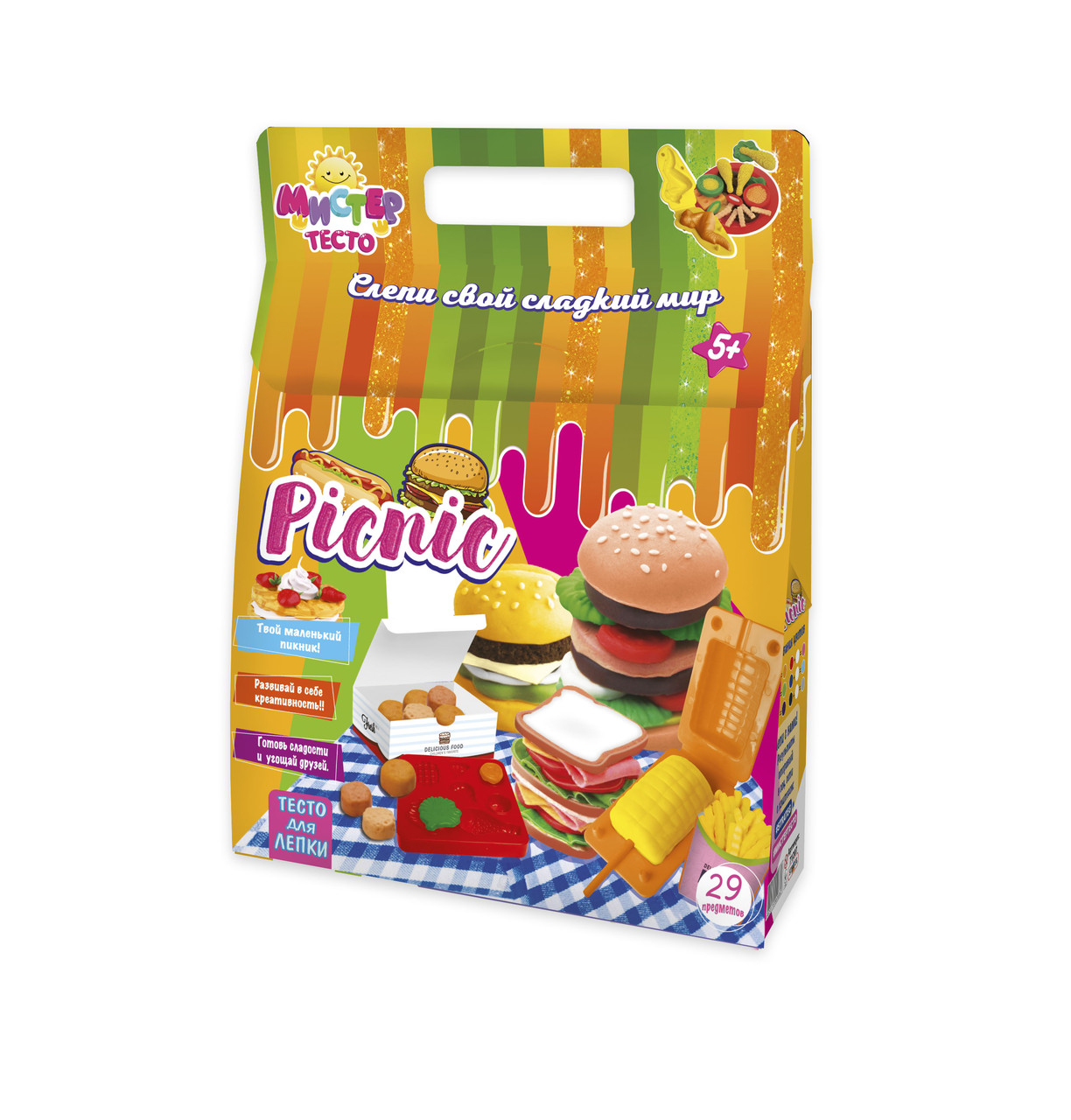 Набор для творчества "Мистер тесто-picnic", в кор. 34,5*26,5*8,2см, Украина, ТМ Стратег
Набор для творчества "Мистер тесто-picnic", в кор. 34,5*26,5*8,2см, Украина, ТМ Стратег