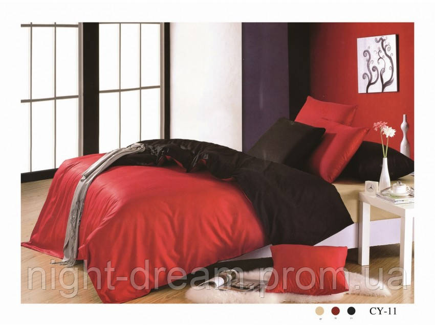 Семейное постельное белье  Arya сатин Dyed Color Cy-11