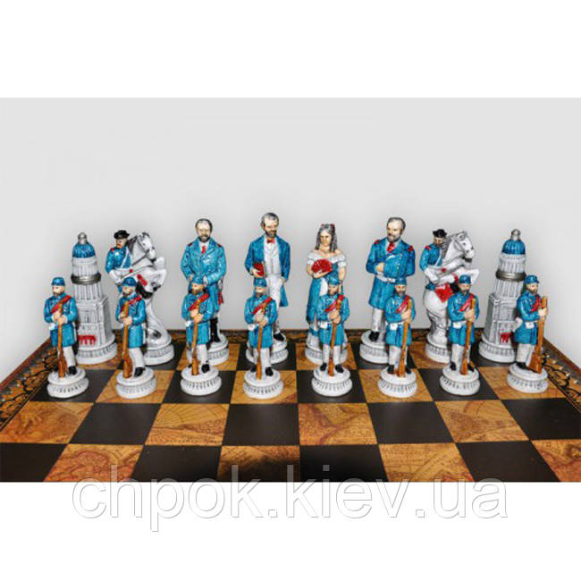 Шахматы Nigri Scacchi "Битва при Геттисберге", 48 x 48 см (полистоун, кожа, поле Старинная карта) | SP89+CD48M
Шахматы Nigri Scacchi "Битва при Геттисберге", 48 x 48 см (полистоун, кожа, поле Старинная карта) | SP89+CD48M
