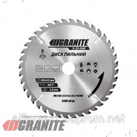 GRANITE Диск пильный для дерева с твердосплавными напайками 300*32*40Т, адаптер 32-30, 32-25,4, 5000 GRANITE, Арт.: 5-30-040
GRANITE Диск пильный для дерева с твердосплавными напайками 300*32*40Т, адаптер 32-30, 32-25,4, 5000 GRANITE, Арт.: 5-30-040