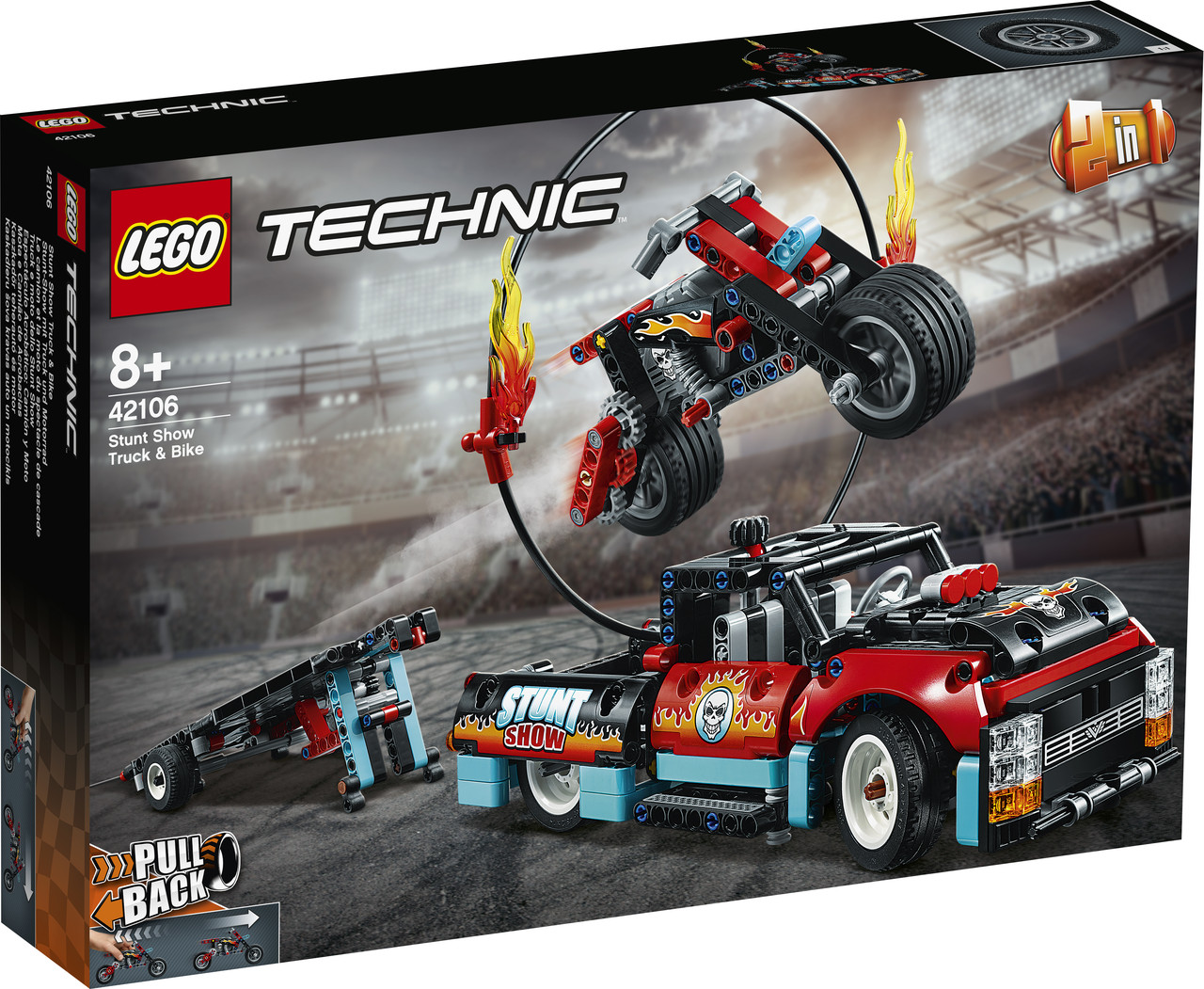 Конструктор LEGO Technic. Каскадерська вантажівка й мотоцикл 1шт короб. "LEGO System" A/S Данія
Конструктор LEGO Technic. Каскадерська вантажівка й мотоцикл 1шт короб. "LEGO System" A/S Данія