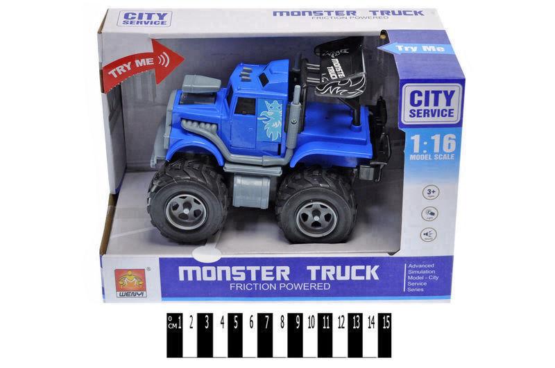 Машина "Monster Truck" інрційна, озвучена, зі світлом, в коробці WY700C р.24*13*17см.
Машина "Monster Truck" інрційна, озвучена, зі світлом, в коробці WY700C р.24*13*17см.