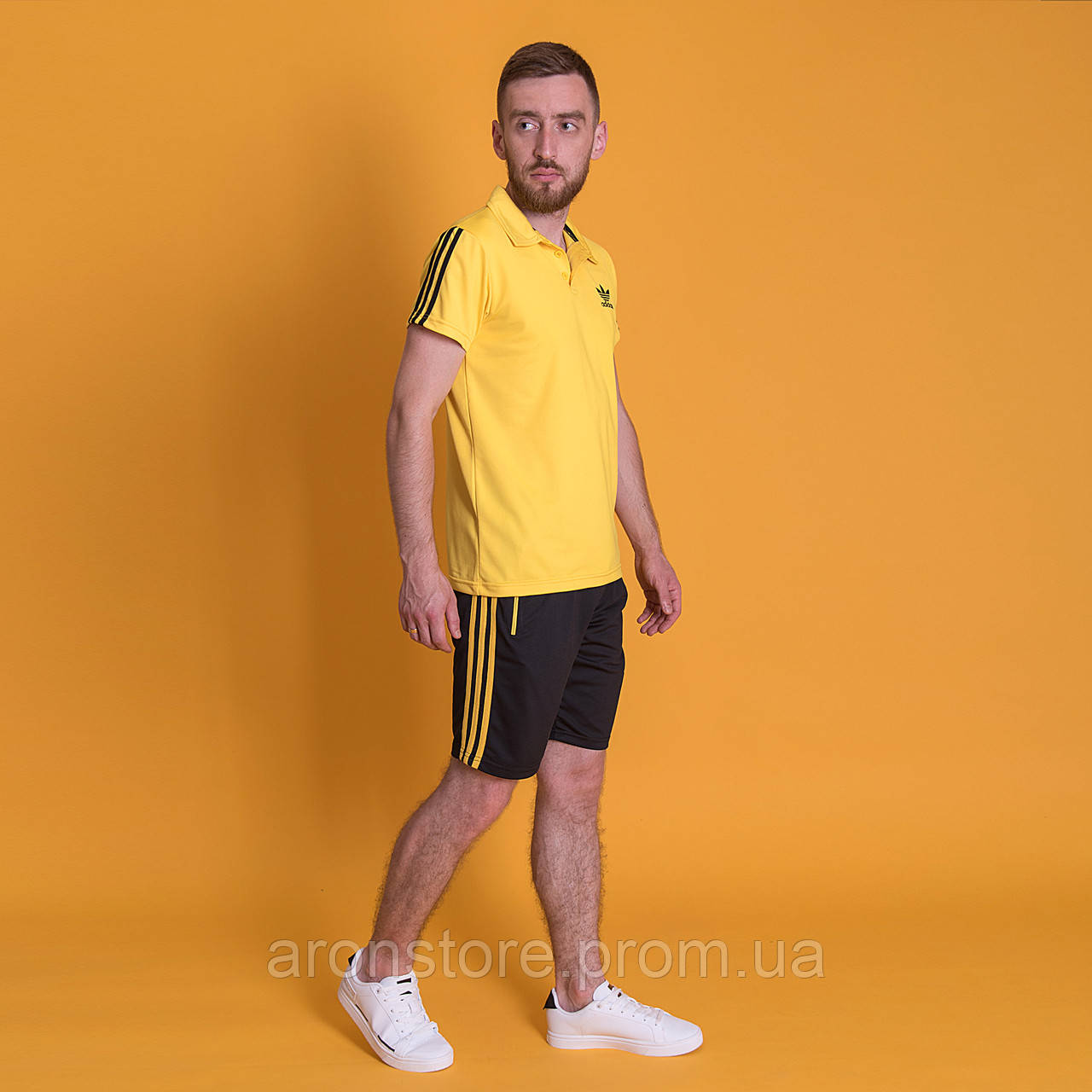 Желтый мужской костюм футболка + шорты в стиле Adidas (Адидас). Размер M/46, L/48, XL/50, 2XL/52 50
Желтый мужской костюм футболка + шорты в стиле Adidas (Адидас). Размер M/46, L/48, XL/50, 2XL/52 50