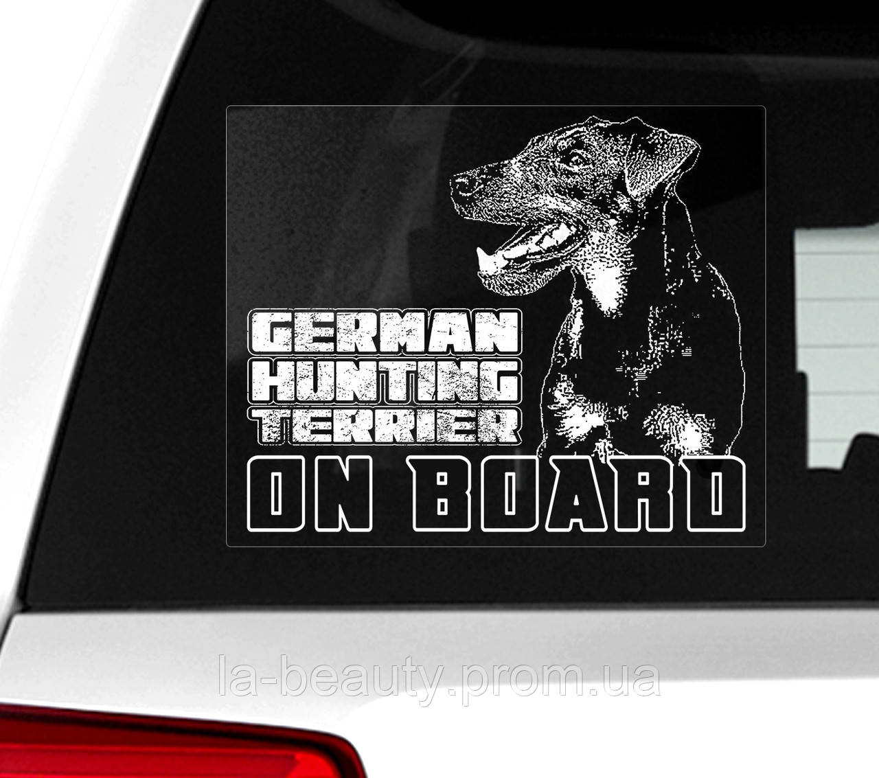 Наклейка на авто / машину Ягдтерьер на борту (German Hunting Terrier on Board), Белый
Наклейка на авто / машину Ягдтерьер на борту (German Hunting Terrier on Board), Белый